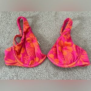 Hollister Pink/Orange Bikini Top- Medium 34C